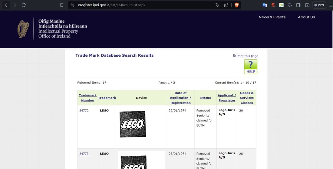Ireland Trademark Search Database - Euit Trademark Search Database Li Machine